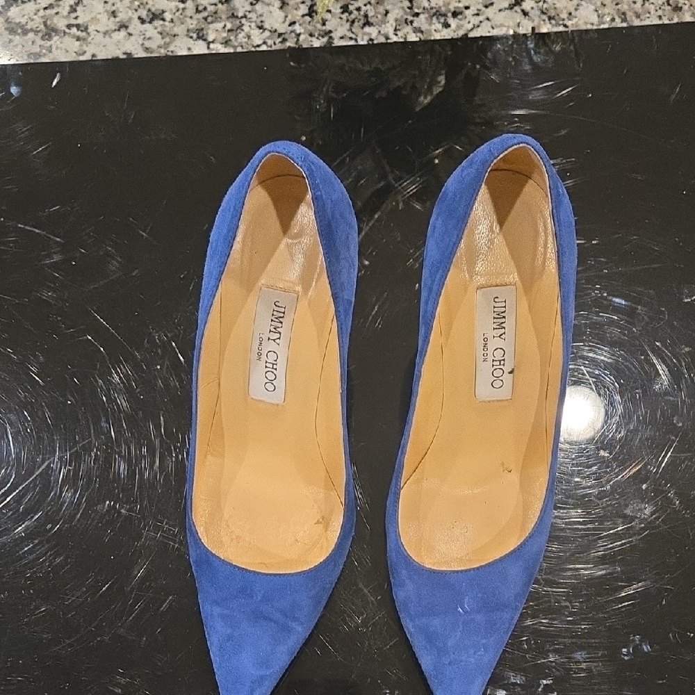Jimmy Choo Royal Blue Suede Heels